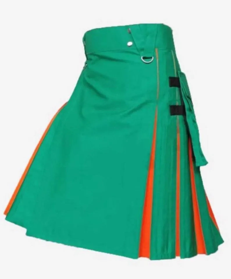 Scottish Green & Orange Design Utility Kit For Men’s