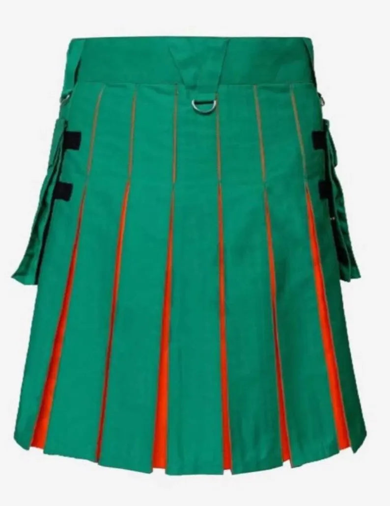 Scottish Green & Orange Design Utility Kit For Men’s