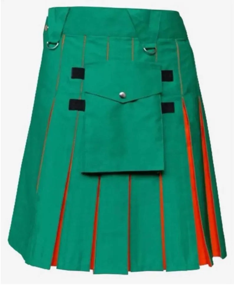 Scottish Green & Orange Design Utility Kit For Men’s