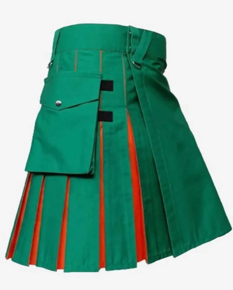 Scottish Green & Orange Design Utility Kit For Men’s
