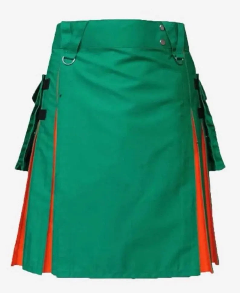 Scottish Green & Orange Design Utility Kit For Men’s