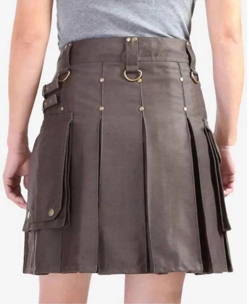 Scottish Women Female Kilt IN Cassius Brown Colour