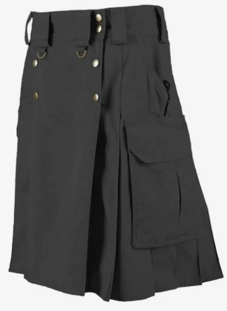 Scottish Tactical Combat Cargo Utility Kilt For Men’s