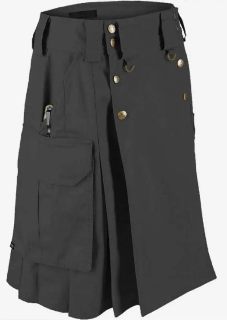 Scottish Tactical Combat Cargo Utility Kilt For Men’s