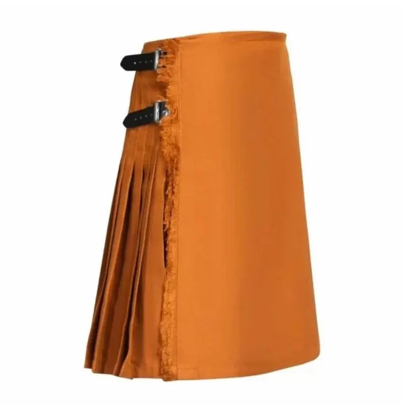 Scottish Saffron KiltFor Men Custom Handmade