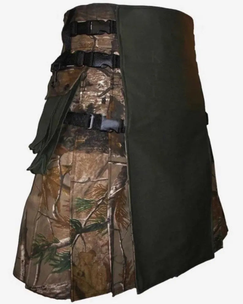Scottish Hiking Kilt In Real Tree Urban Camouflage kilt For Men’s