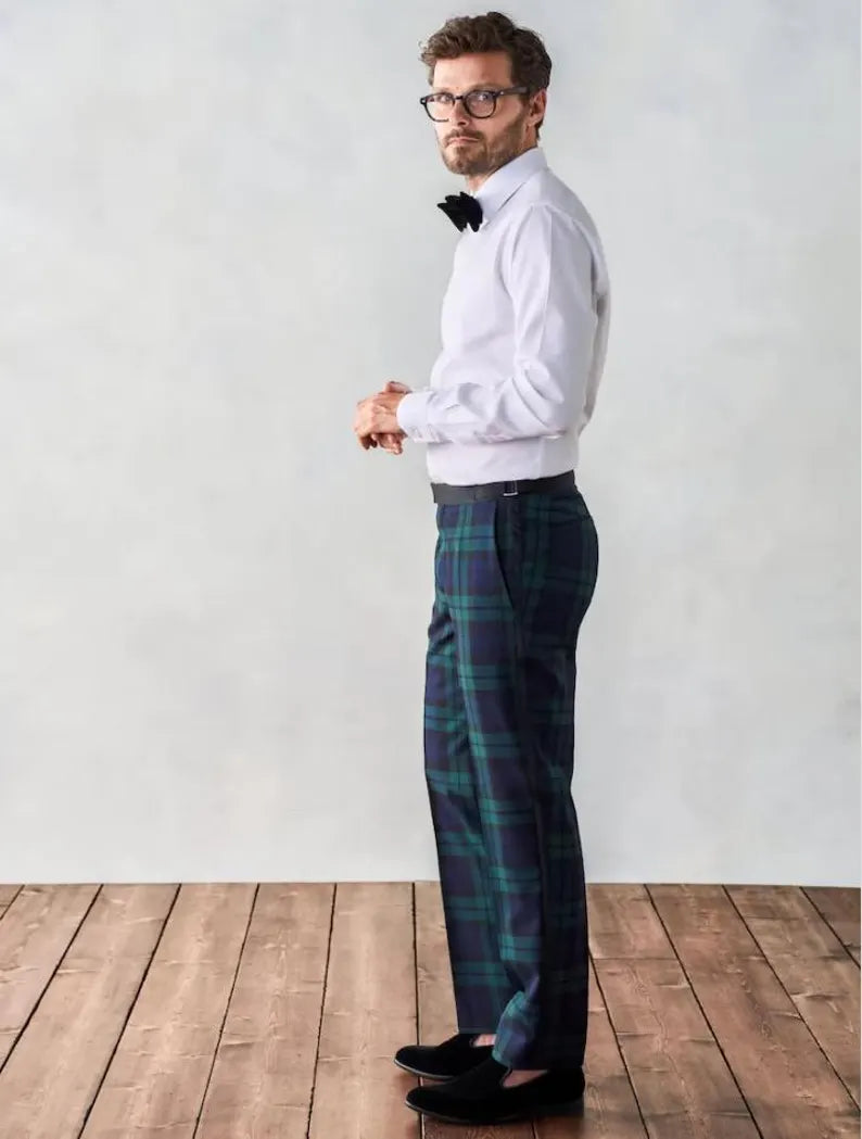 Scottish Black Watch Tartan Traditional Tuxedo Piece Suit For Every Event Custom Made
