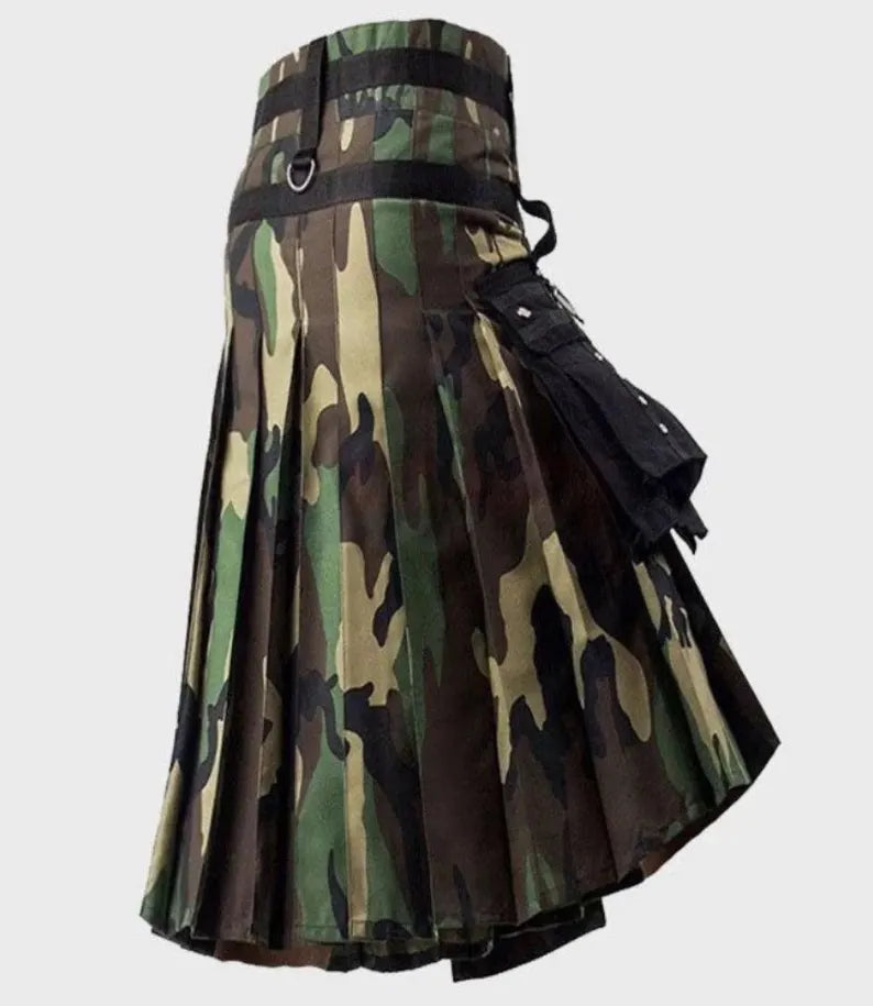 Scottish Stylish Tactical Utility Kilt For Men’s