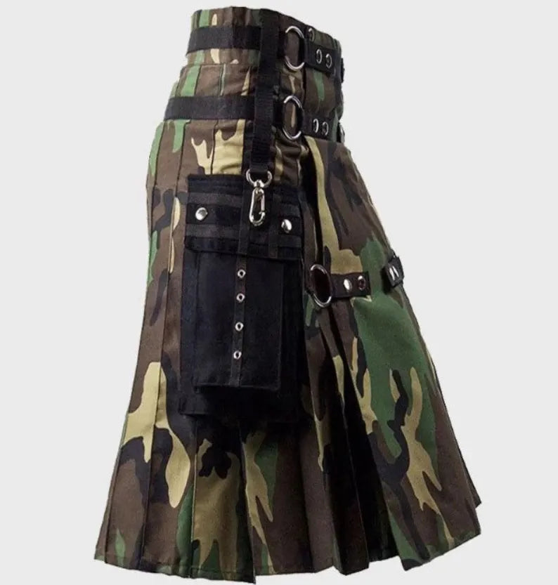 Scottish Stylish Tactical Utility Kilt For Men’s