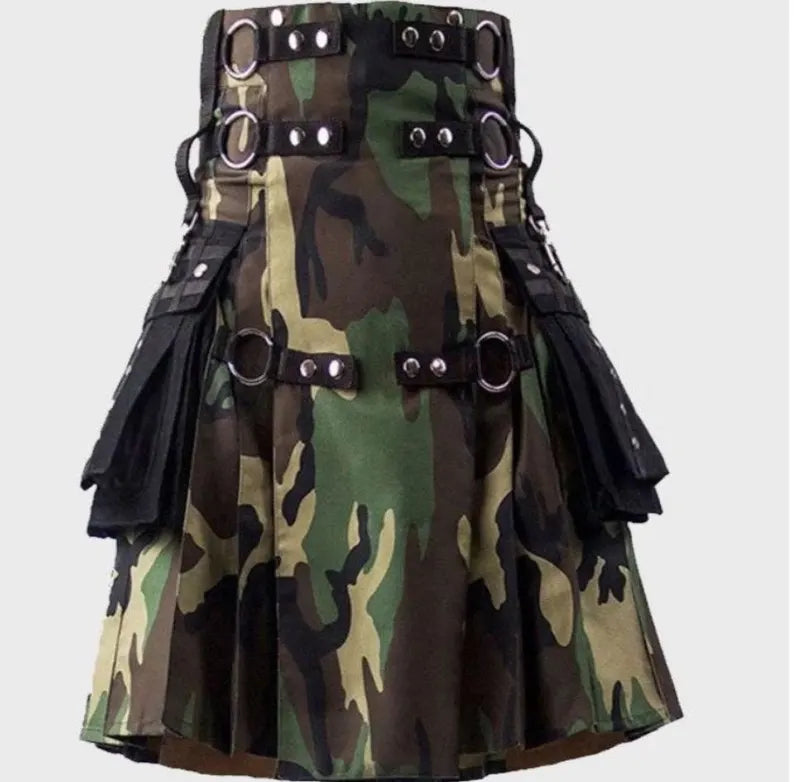 Scottish Stylish Tactical Utility Kilt For Men’s