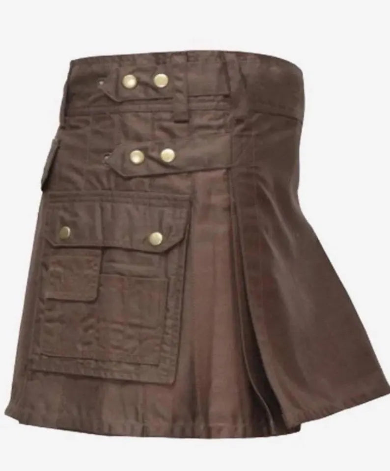 Scottish Can Women Wear Kilt IN Chocolate Brown Colour
