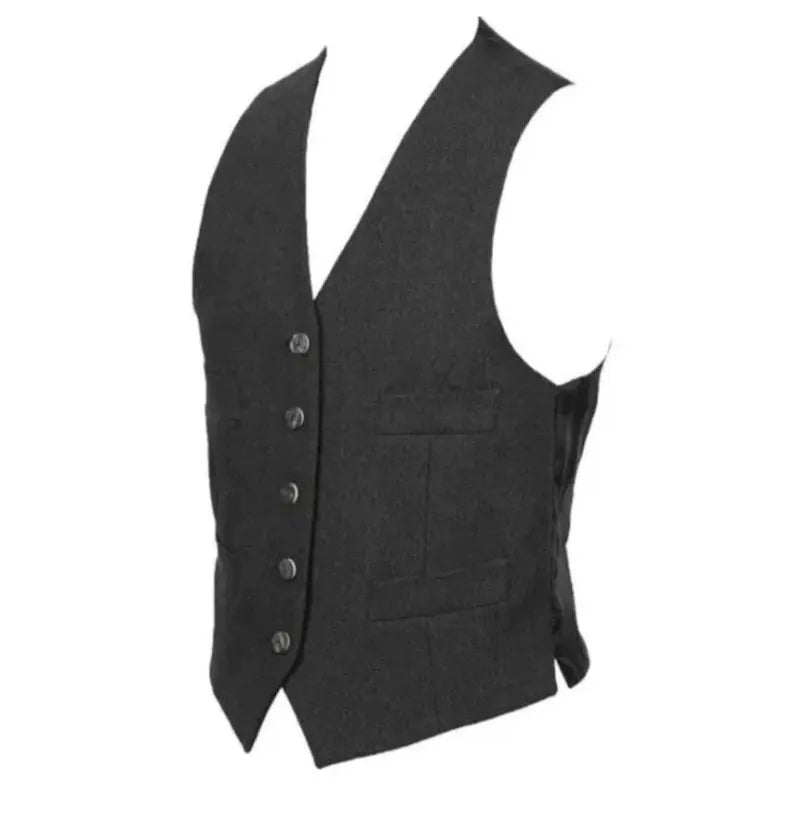 Scottish Men’s Charcoal Gray Wool Argyle Kilt Jacket With Waist Coat
