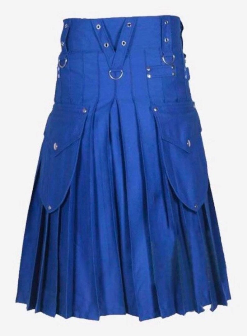 Scottish Royal Blue Utility Kilt For Men’s