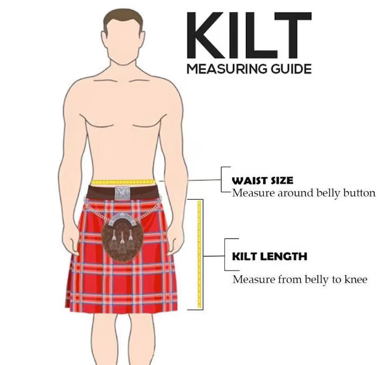 Handmade Scottish Tartan Kilt: Earl of St Andrews Modern Style, 8 Yard