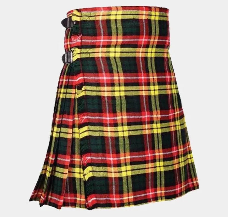 Scottish Buchanan Tartan Kilt For Men Custom Handmade Traditional 8 Yard kilts