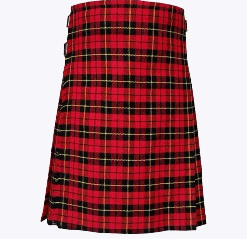Scottish Wallace Tartan Kilt For Men Custom Handmade Traditional 8 Yard kilts