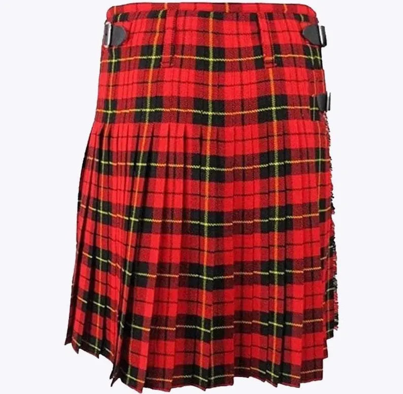 Scottish Wallace Tartan Kilt For Men Custom Handmade Traditional 8 Yard kilts