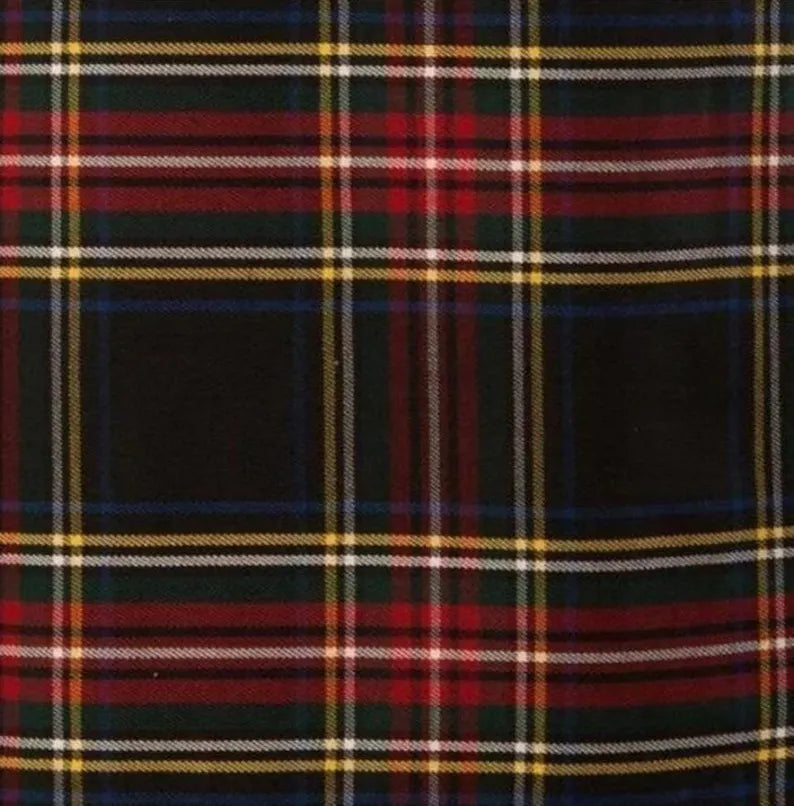 Scottish Black Stewart Tartan Kilt For Men Custom Handmade Traditional 8 Yard kilts