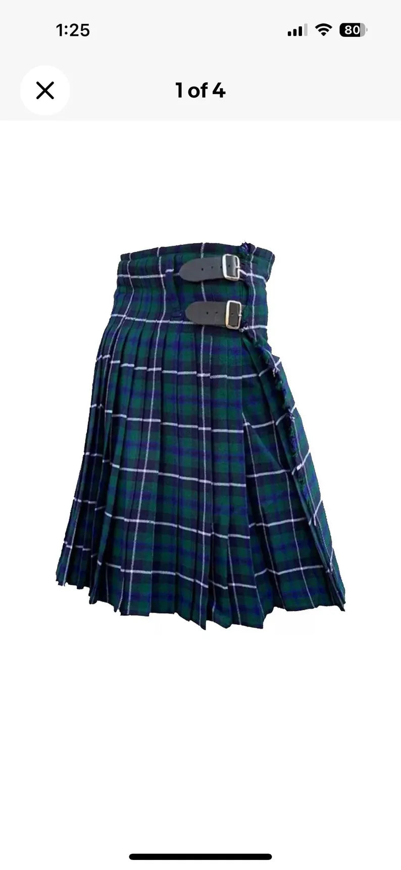 Scottish Douglas Blue Tartan Kilt For Men Custom Handmade Traditional 8 Yard kilts