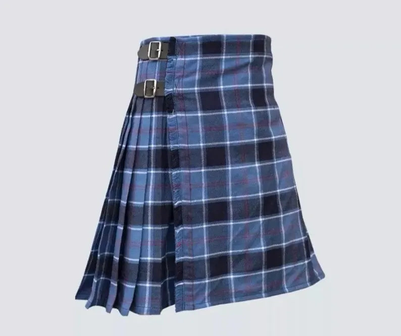 Scottish US Navy Tartan Kilt For Men Custom Kilt Handmade Traditional 8 Yard