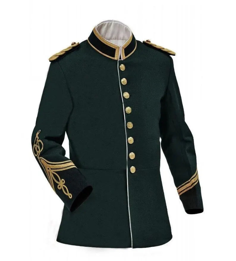 Vintage British Army Zulu War Officer's Tunic: Lovat Green Melton Wool Jacket