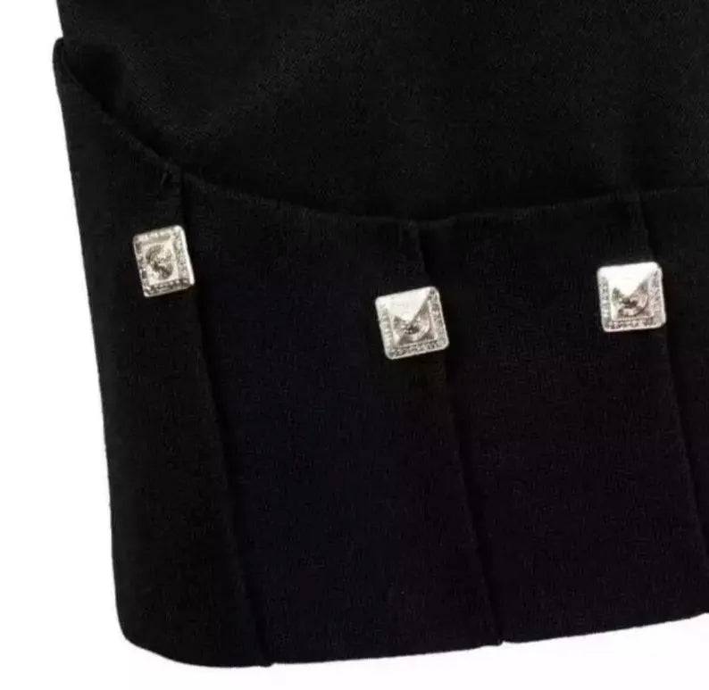 Scottish Men’s Black Argyle Kilt Jacket & Vest Wool Wedding Jacket