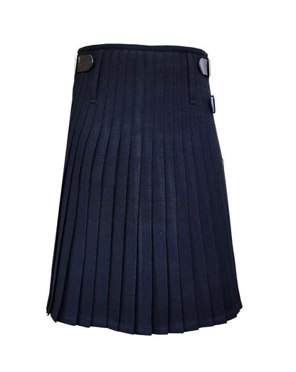 Scottish Solid Black Tartan Kilt For Men Custom Handmade Traditional 8 Yard kilts