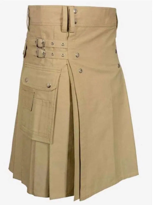 Scottish Brown Men’s Indigo Classic Utility Kilt For Men’s