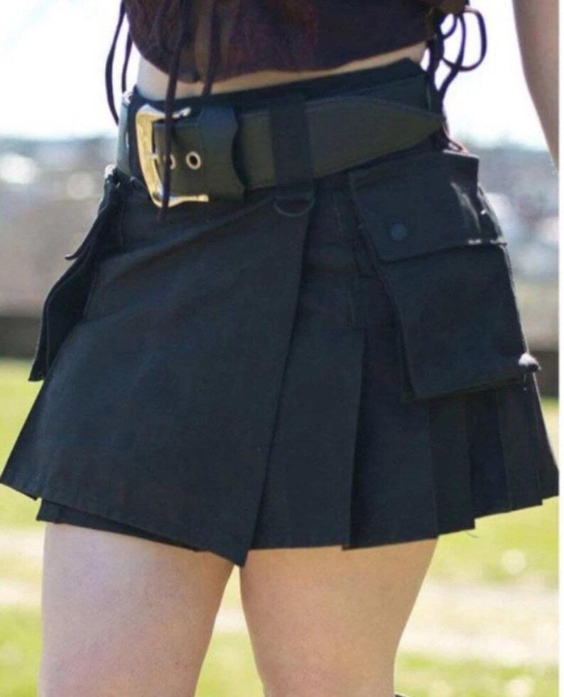 Scottish Black Ladies Mini Kilt