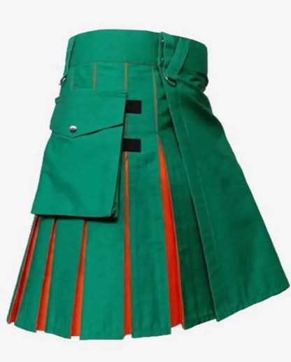 Scottish Green & Orange Design Utility Kit For Men’s