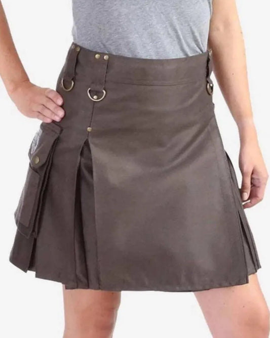 Scottish Women Female Kilt IN Cassius Brown Colour