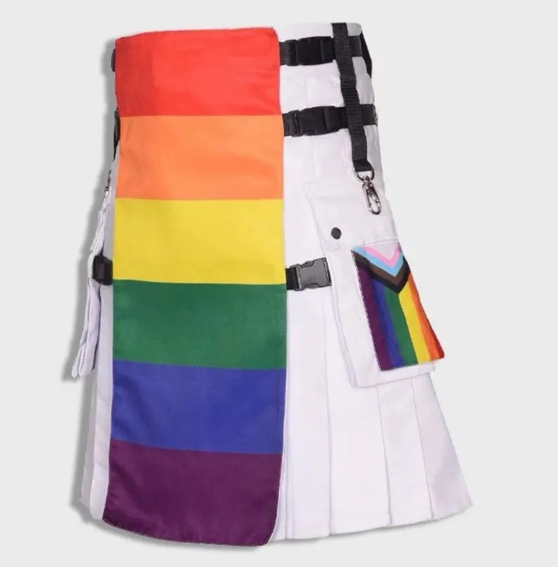 Scottish Fashion Rainbow Kilt For Men’s