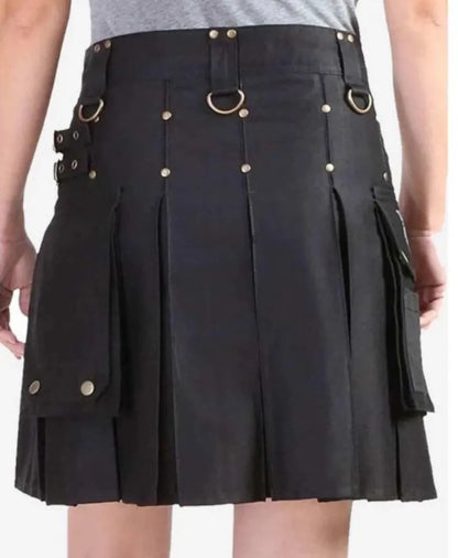 Scottish Ladies Kilt IN Black Colour