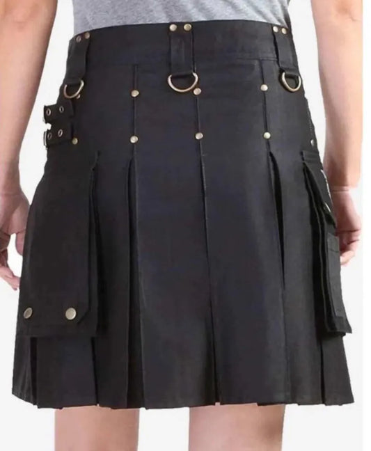 Scottish Ladies Kilt IN Black Colour