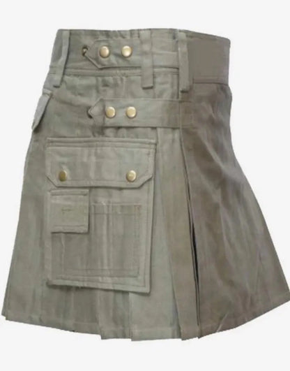Scottish Women Female Kilt IN Dark Olive