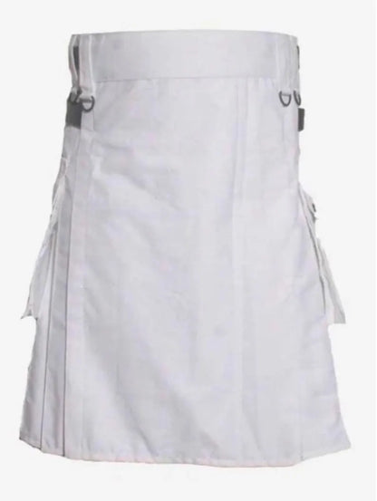 Scottish Classic White Utility Kilt for Men’s