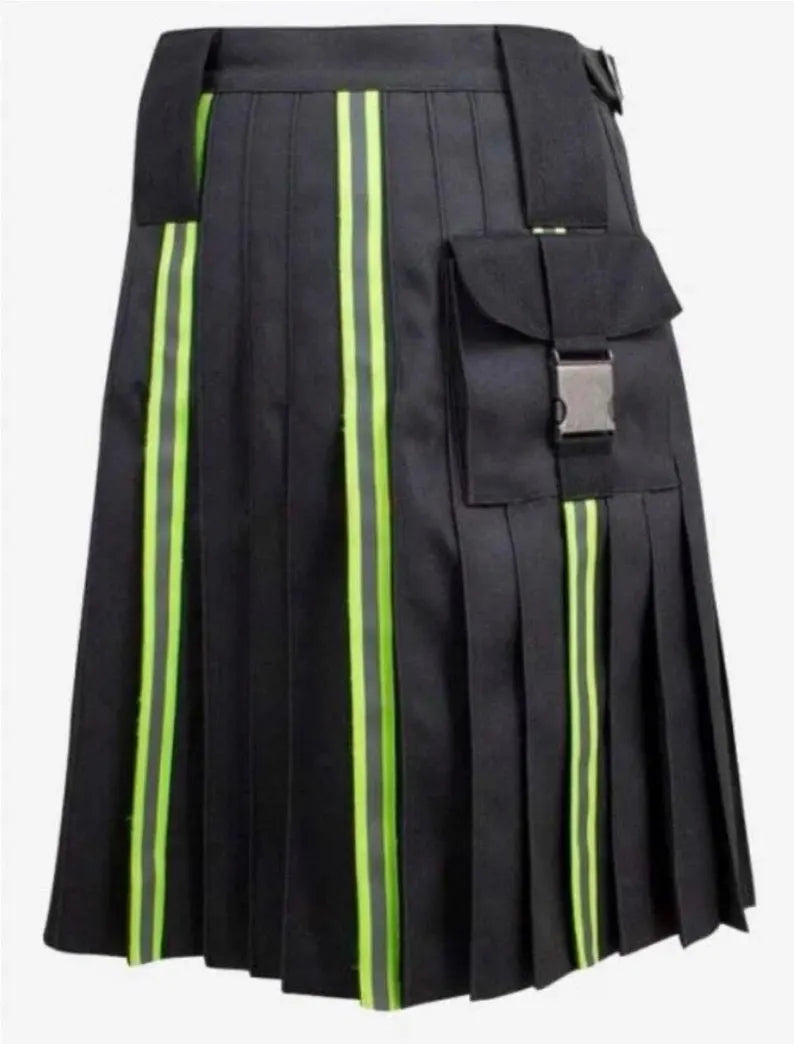 Scottish Men’s Firefighter Kilt Outfit With Traditional Scottish Touch