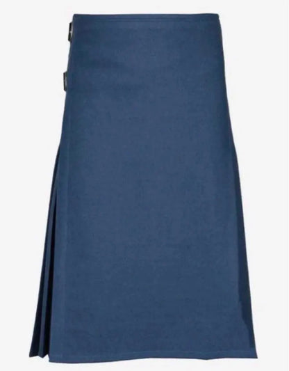 Scottish Premium Blue Cotton Utility Kilt For Men’s