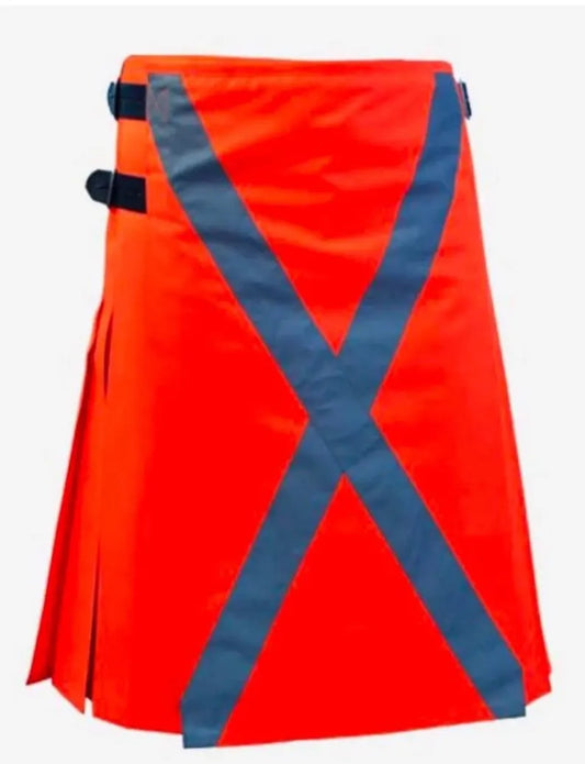 Scottish Fashionable Firefighter Kilt With Utility Pockets For Men’s