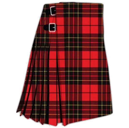 Handmade Scottish Clan Brodie Red Tartan Kilt: Traditional 8 Yard, Custom Fit