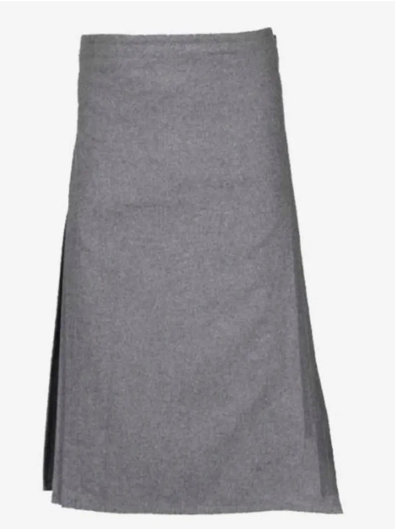 Light Grey Cotton Utility Kilt: Scottish Menswear