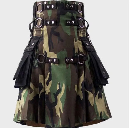 Scottish Stylish Tactical Utility Kilt For Men’s