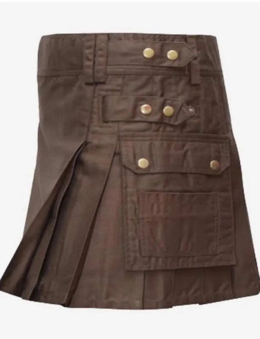 Scottish Can Women Wear Kilt IN Chocolate Brown Colour