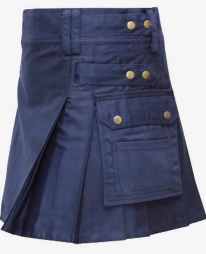 Scottish Women Kilt In Dark Navy Blue Colour