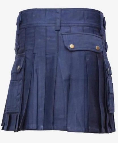 Scottish Women Kilt In Dark Navy Blue Colour