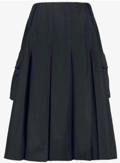 Scottish Decent Style Black Cotton Utility Kilt For Men’s