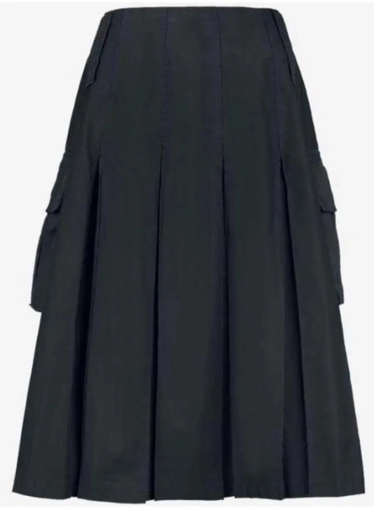 Scottish Decent Style Black Cotton Utility Kilt For Men’s