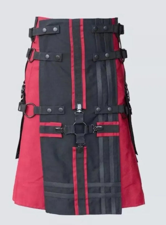 Scottish Casual Utility Kilt With Modern Side Pockets