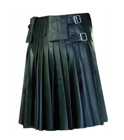 Leather Kilt For Men’s Buckle Closer Made With Pure Cow Skin Leather