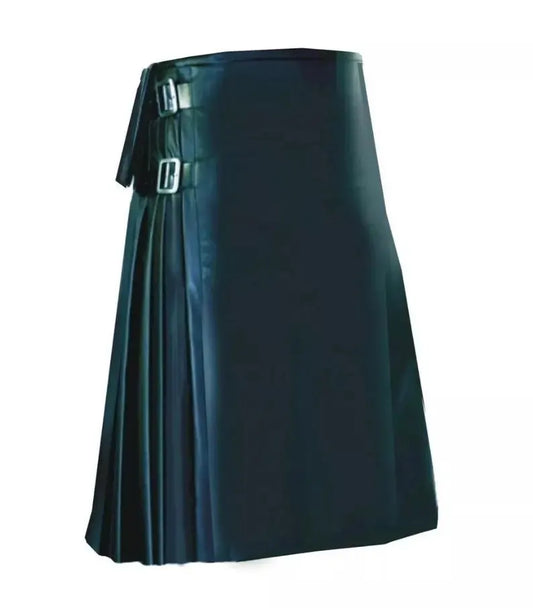Leather Kilt For Men’s Buckle Closer Made With Pure Cow Skin Leather